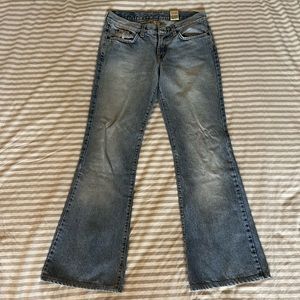 Vintage Lucky Brand Woman Size 28 Flare High Waist Made in USA by Gene Montesano